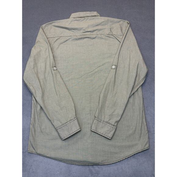 Michael Brandon Long Sleeve Button Down Shirt Green/White Small Plaid Mens XL - Picture 10 of 10